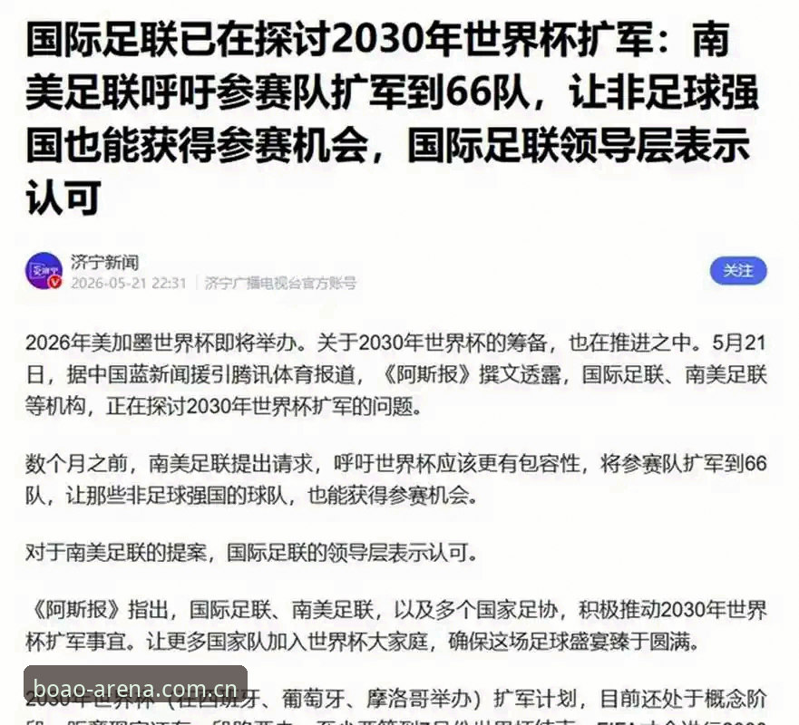 2030年世界杯扩军到66队，对中国男足意味着什么？